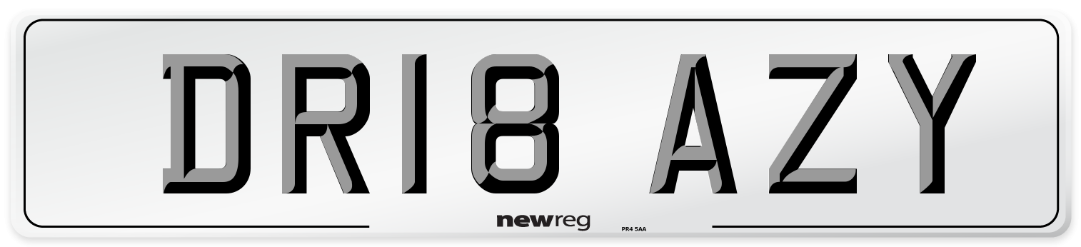 DR18 AZY Number Plate from New Reg